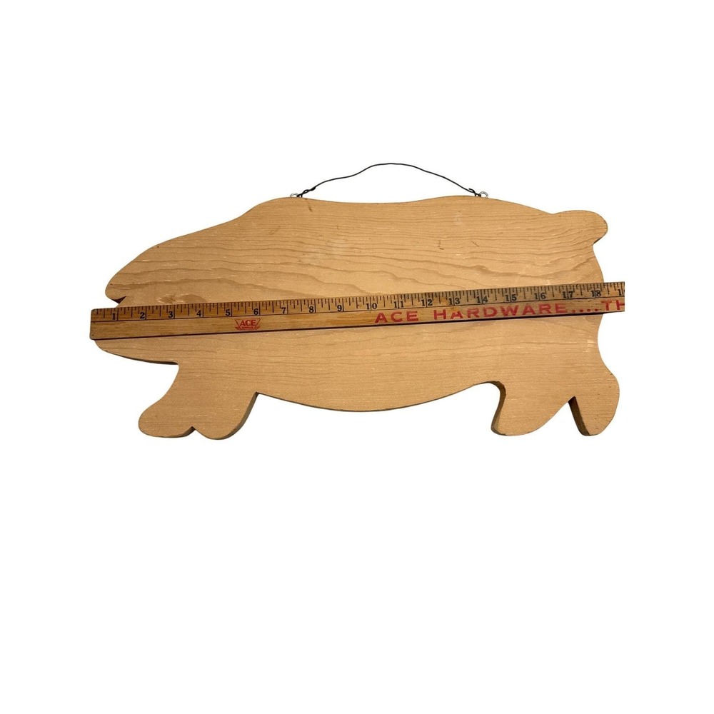 Wooden Cutting Board Pig Vintage Farmhouse Decor 18.5" - Picture 4 of 11